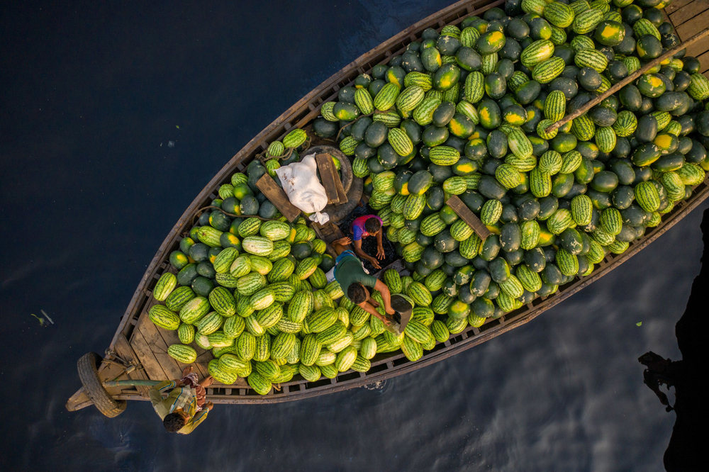 Торговля арбузами в Бангладеш